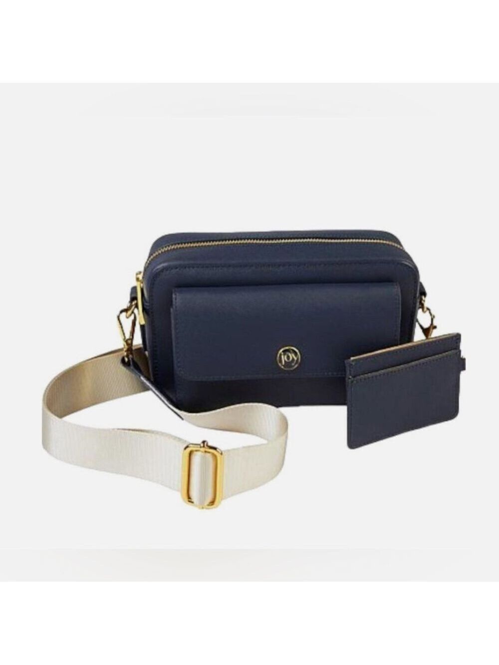 Joy Saffiano BlackLeather Crossbody Bag Set NEW